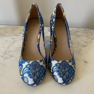 Tory Burch floral heels